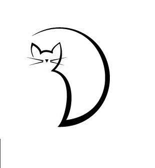 309x334 image result for cat moon stars stylised line drawing rocks