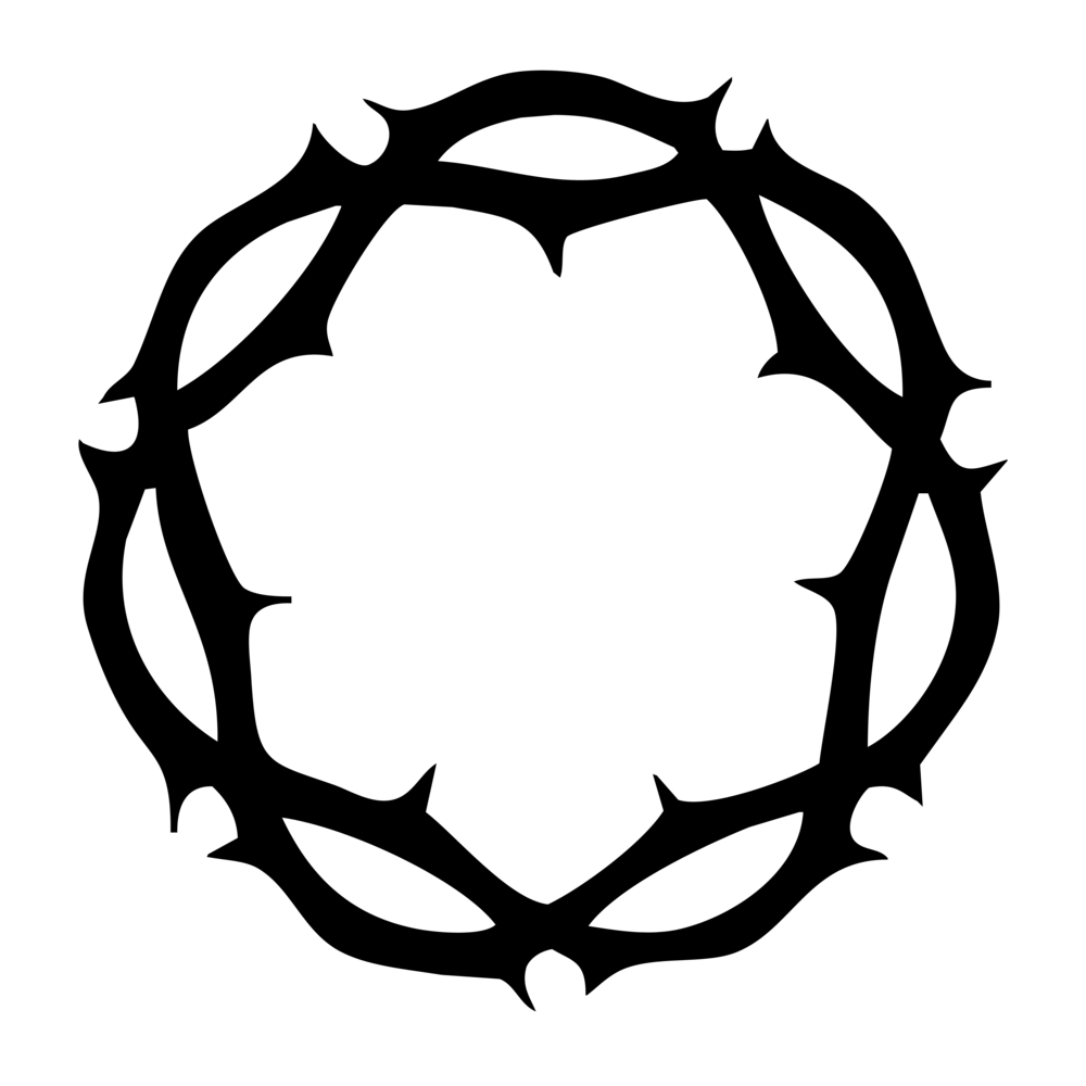 1000x1000 Free Clipart Of A Crown Of Thorns
