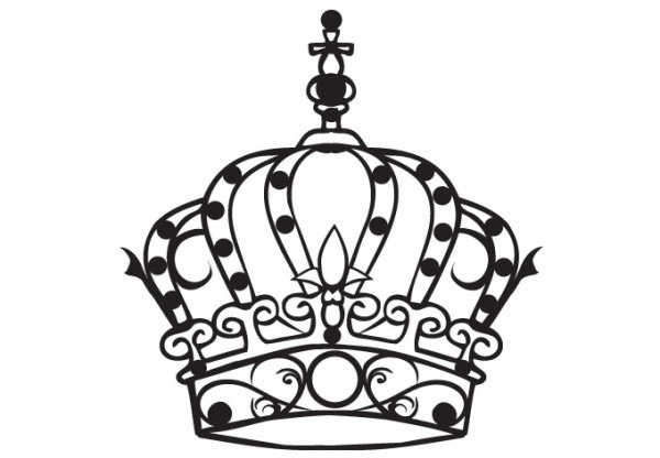 600x416 Line Drawing Of A Crown