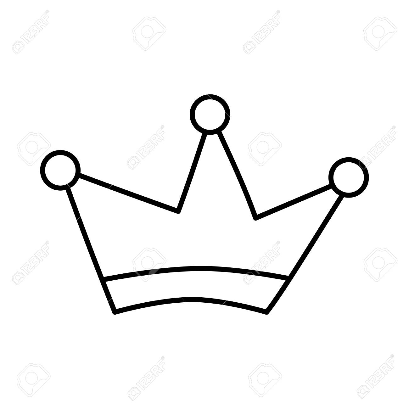 1300x1300 King Crown Drawing