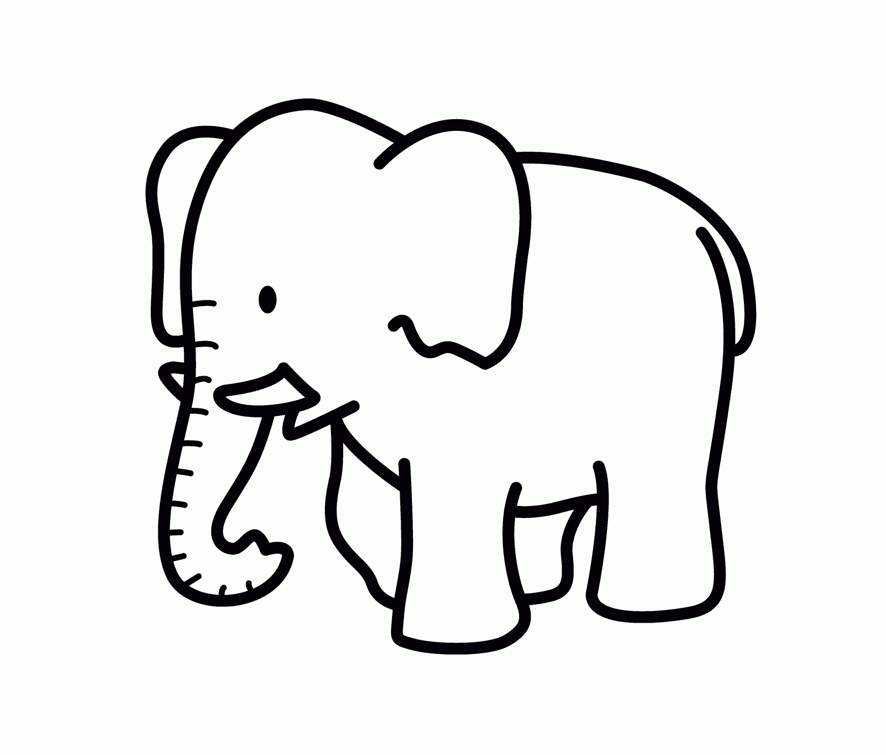 1740x1483 Cartoon Drawing Of A Girl An Elephant Drawings Step