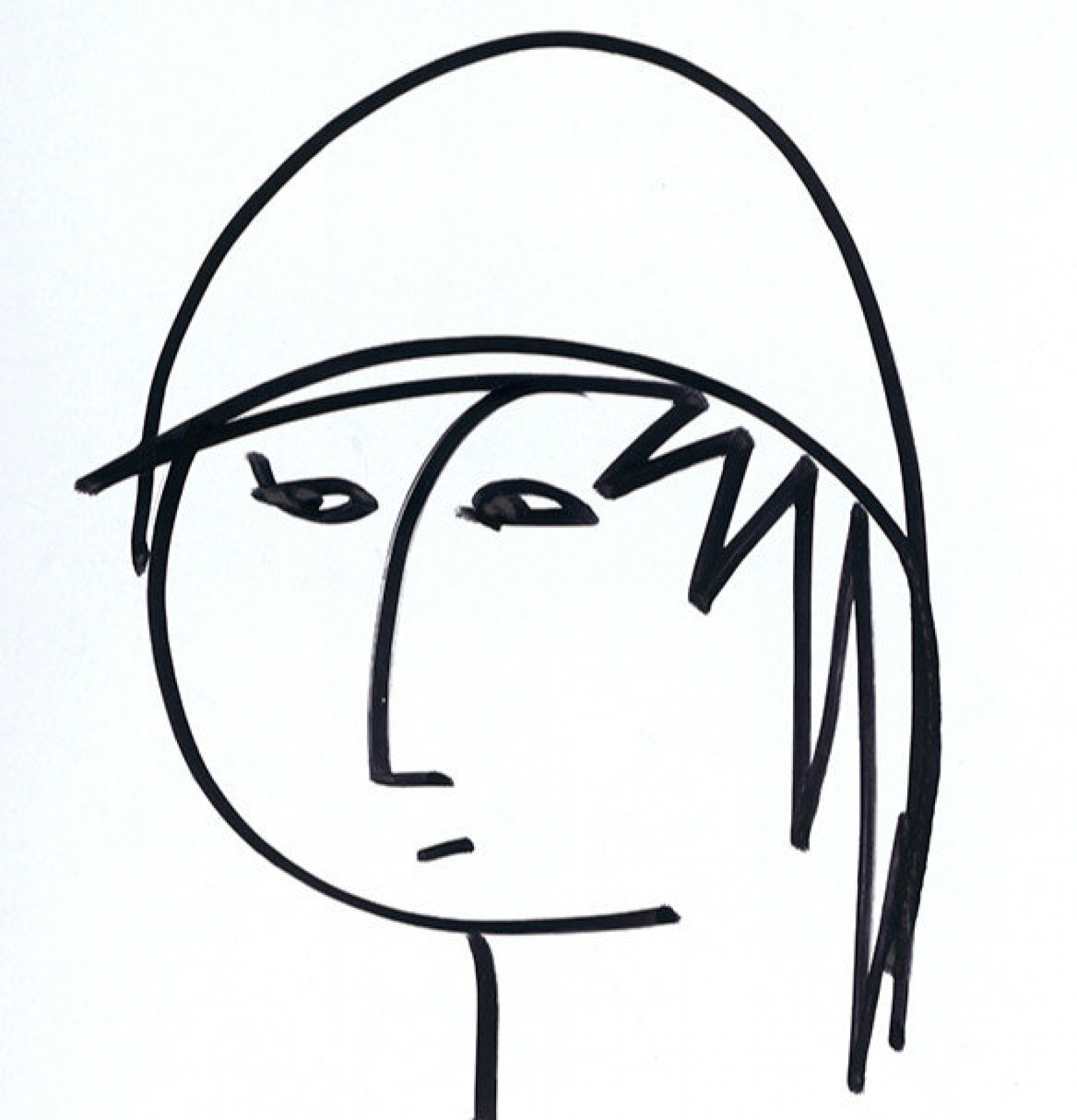 1600x1663 Minimalist Art Portrait Line Drawing Giclee Print Of Original