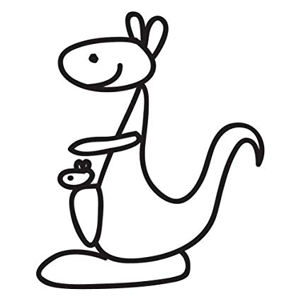 425x425 Kids Animal Drawing Doodles Mommy Kangaroo