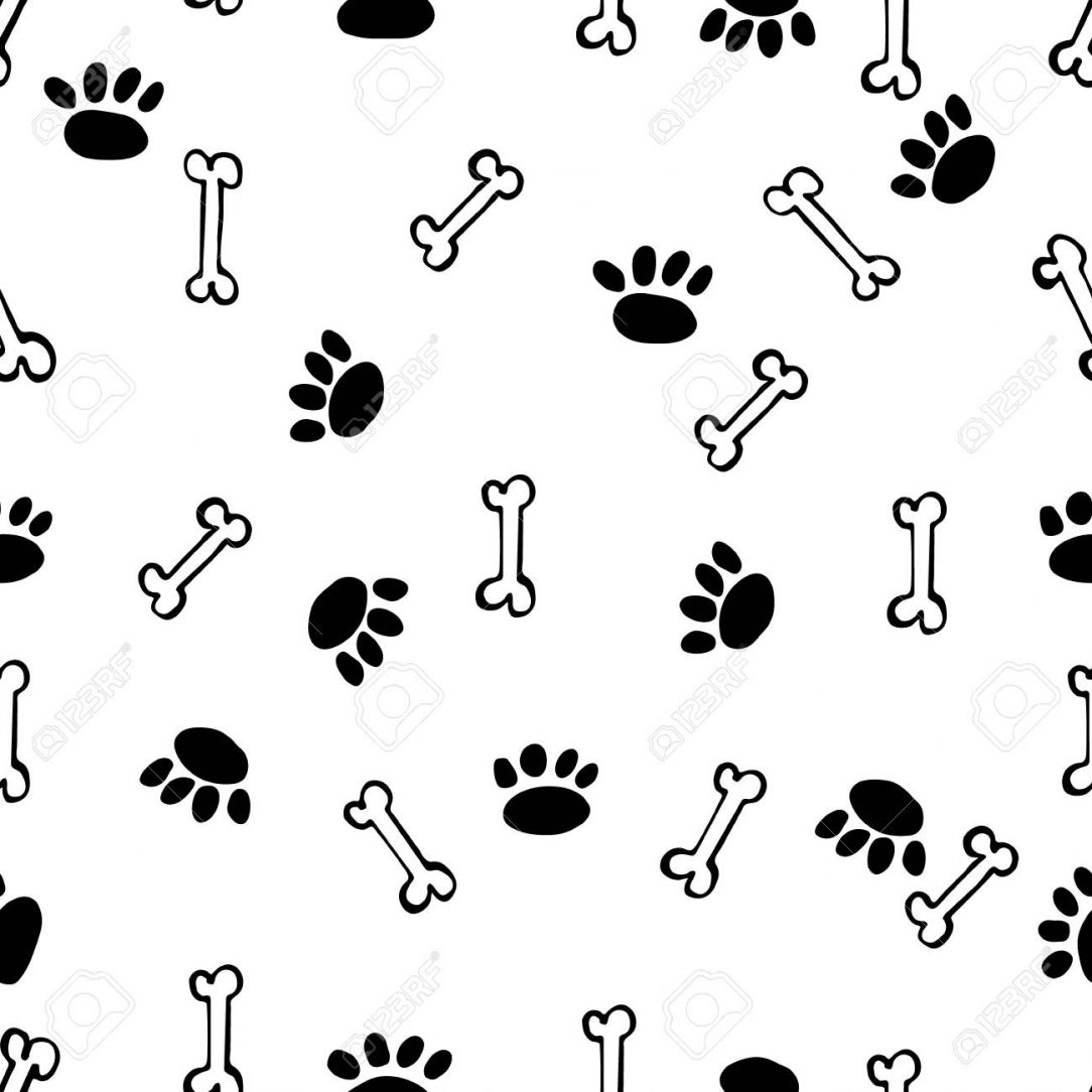 1084x1084 Free Dog Paw Drawing Easy Print Line Step