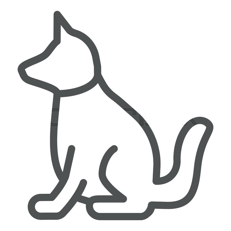 Line Drawing Of A Puppy | Free download on ClipArtMag