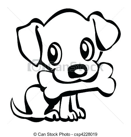 450x470 Puppy Outline