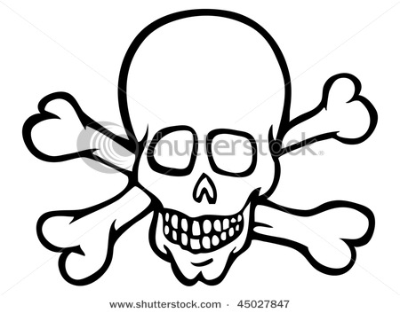 450x353 Drawing Of A Skull And Cross Bones In A Vector Clip Art Picture