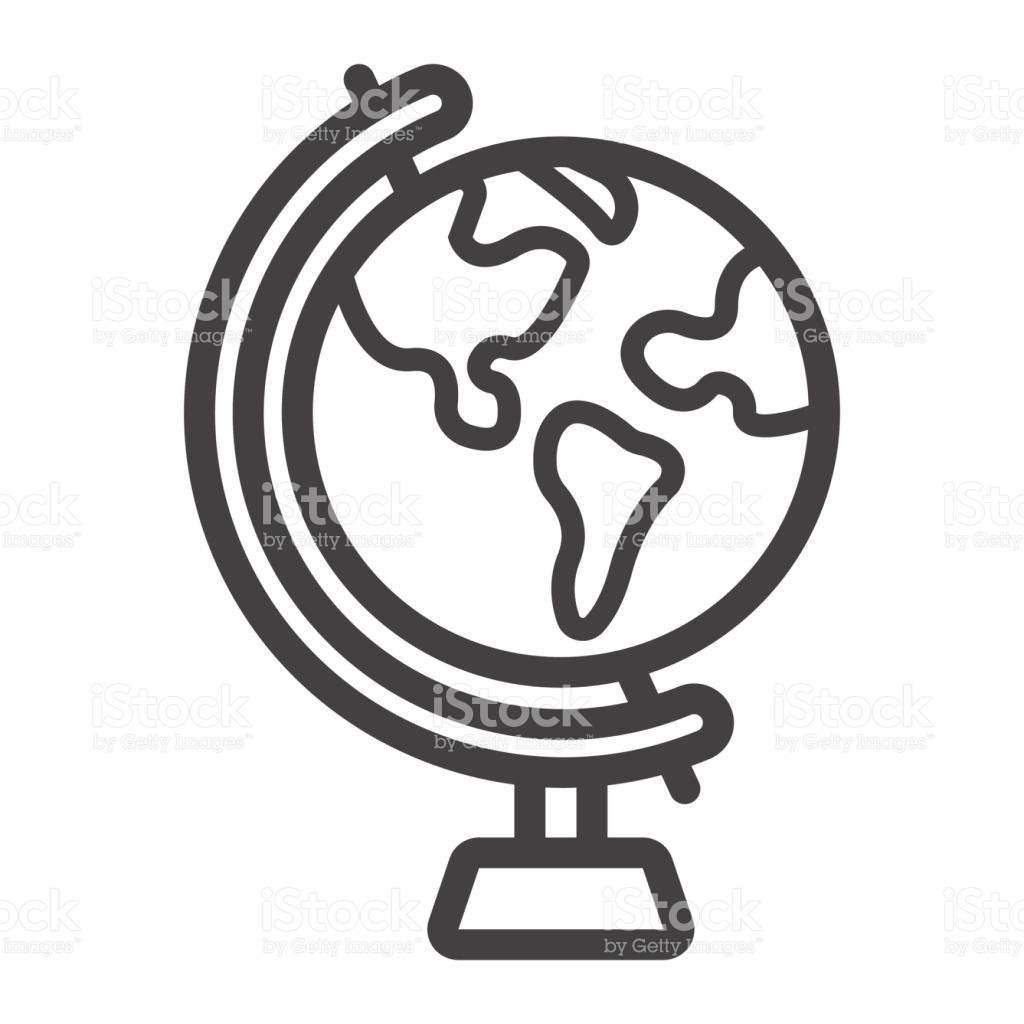 1024x1024 Globe Line Art Group With Items