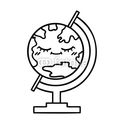 400x400 Line Drawing Cartoon Globe Of The World Buy Photos Ap Images