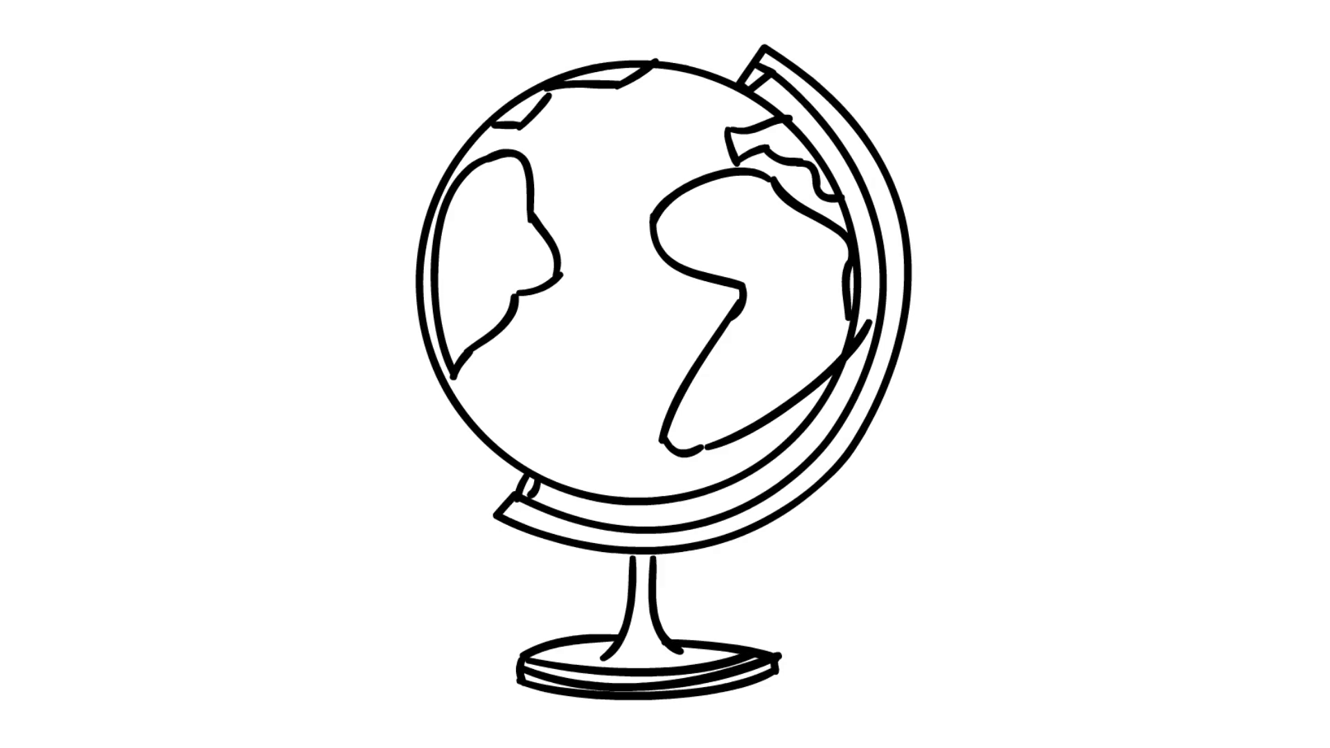 1920x1080 Huge Collection Of 'line Drawing Of Globe' Download More Than