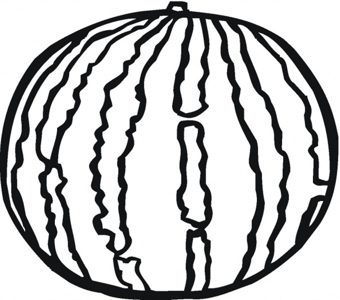 1123x992 Watermelon Clipart Line Drawing
