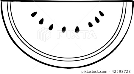 450x248 Watermelon Style Hand Painted Black And White Line Drawing