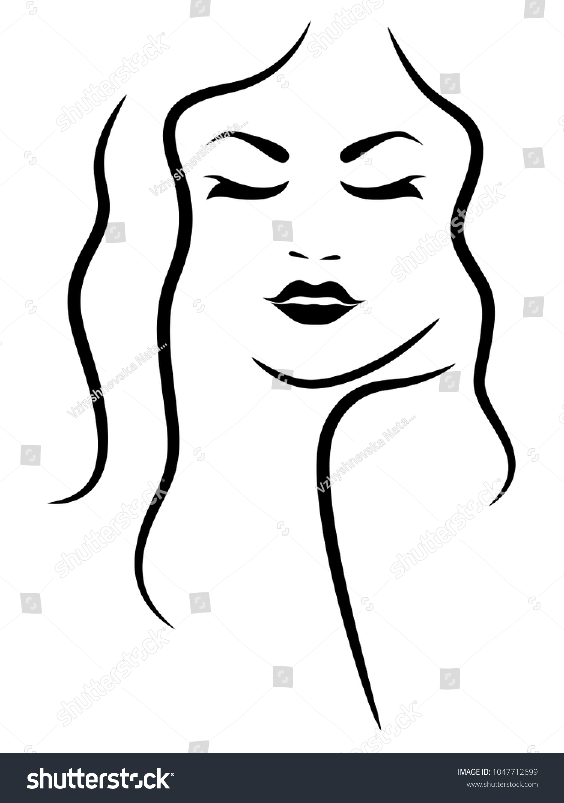 1125x1600 Simple Abstract Line Drawings Eye And Abstract Half Turn Portrait