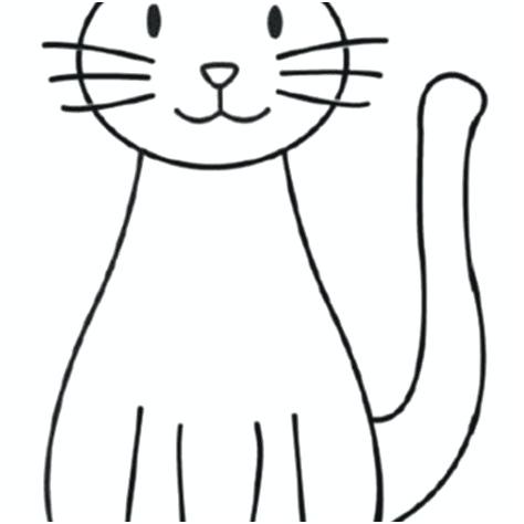 474x474 Simple Cat Drawings Cat In Pencil Simple Cat Line Drawings Zupa