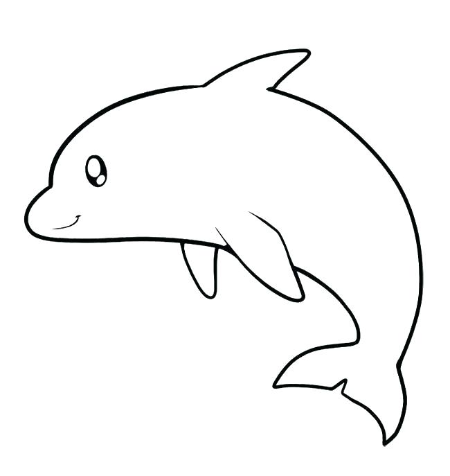 650x687 Simple Dolphin Drawing How To Draw A Cartoon Dolphin Simple Line