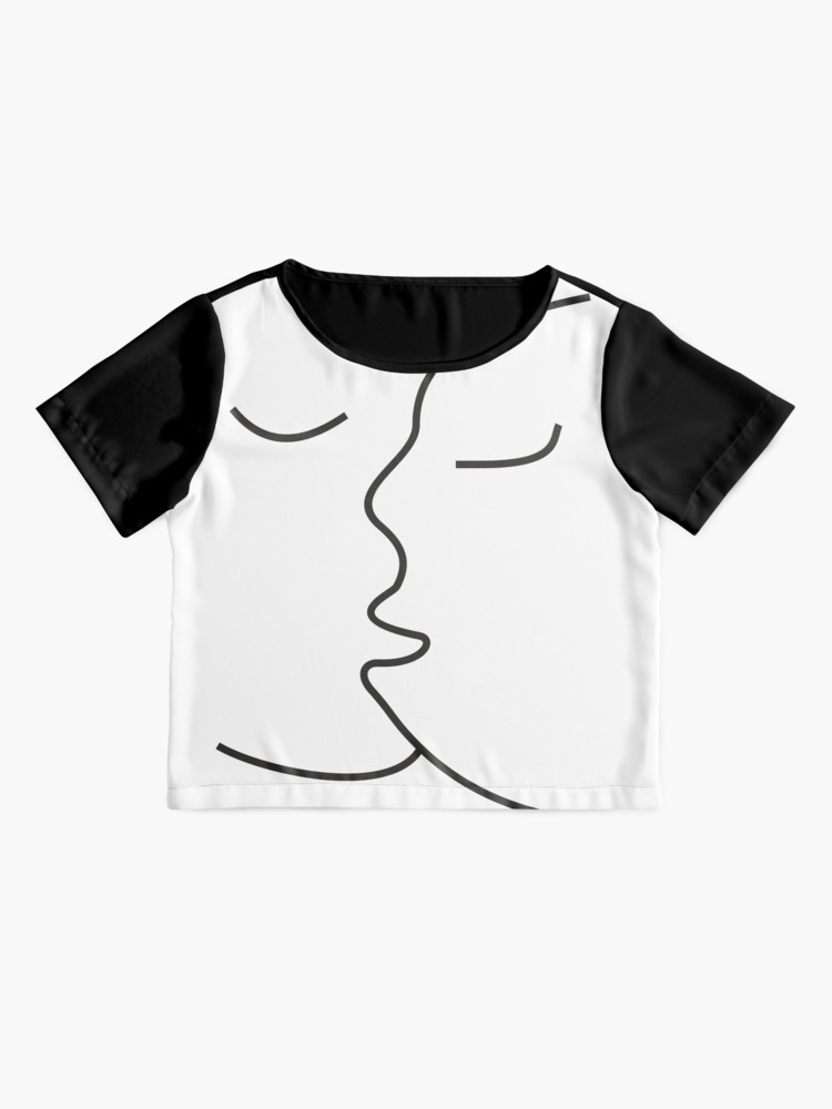 750x1000 Minimalist Line Drawing Kiss Canvas