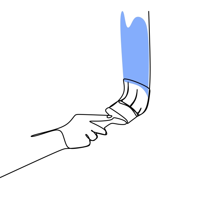 640x640 Continuous Line Drawing Of A Hand Painting A Wall Or Canvas