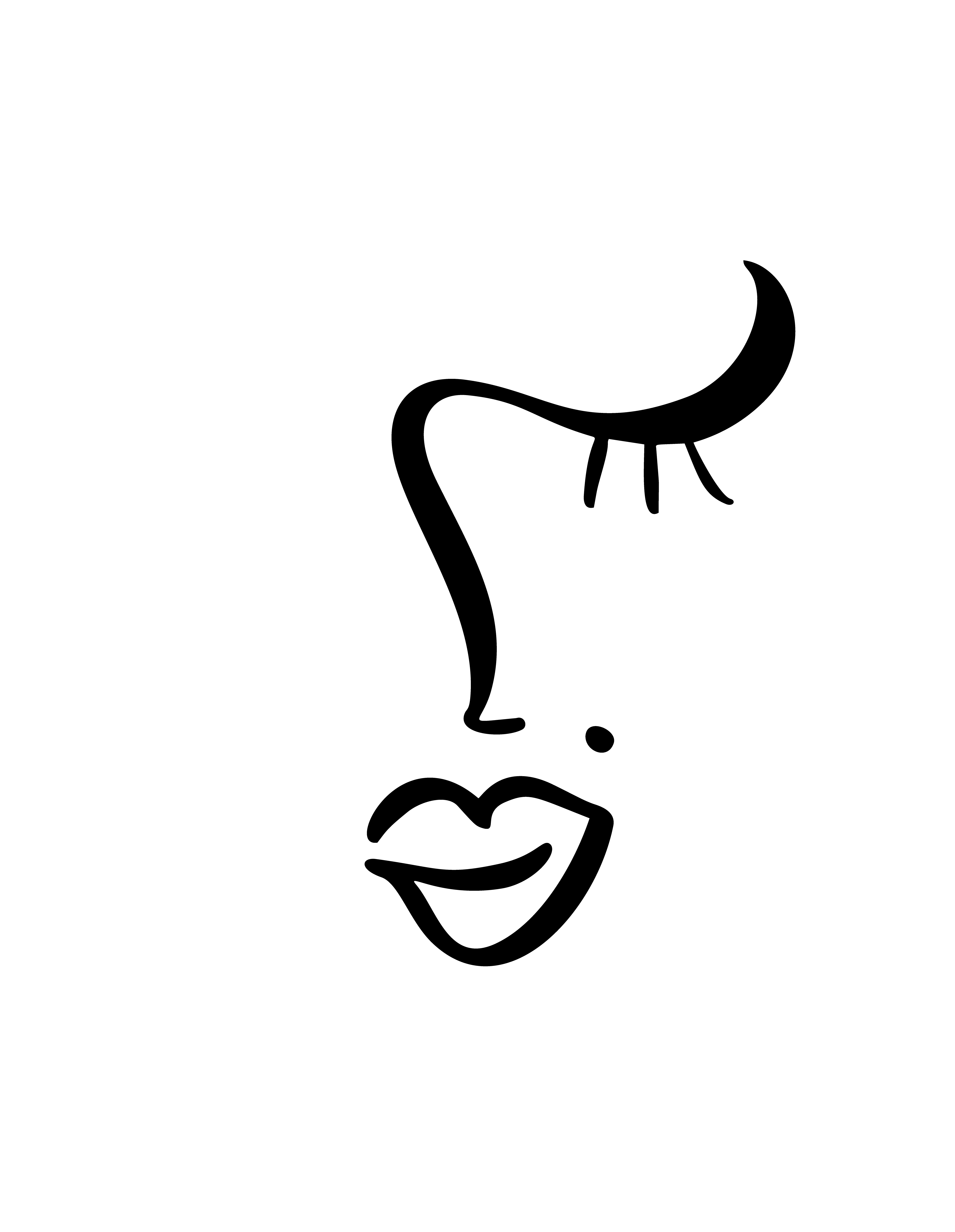 4655x6000 Continuous Line, Drawing Of Woman Face Beauty, Fashion Minimalist