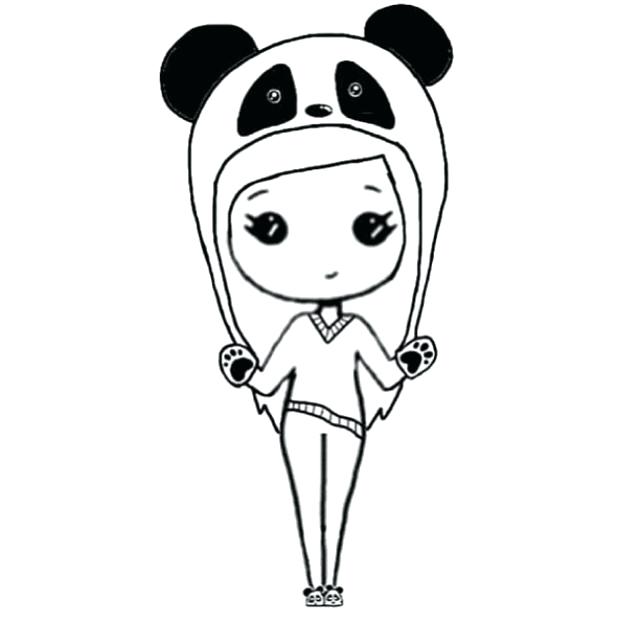 640x629 How To Draw A Chibi Panda Panda Girl Sketch Crafts Character