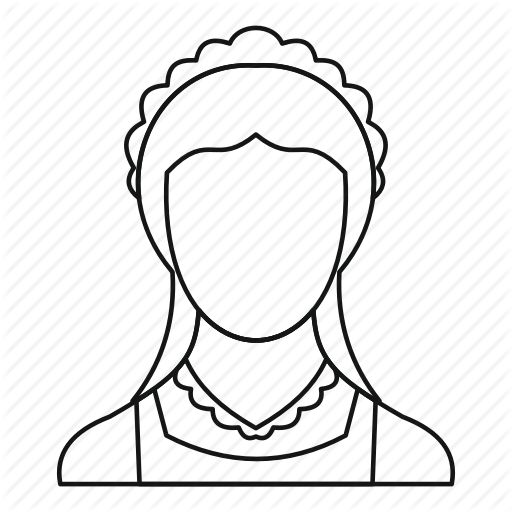 512x512 Maid Drawing Line Transparent Png Clipart Free Download