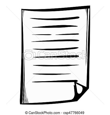 450x470 Lined Paper Icon Cartoon Lined Paper Icon In Cartoon Style