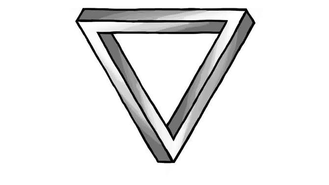 670x377 Draw An Impossible Triangle Isometric Grid Art Impossible