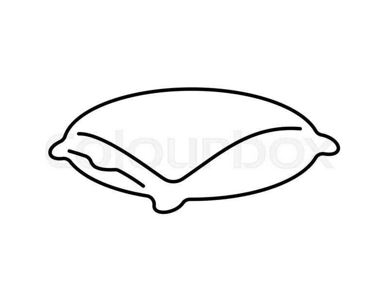 800x622 Pillow Line Icon Bed Linen In White Stock Vector Colourbox