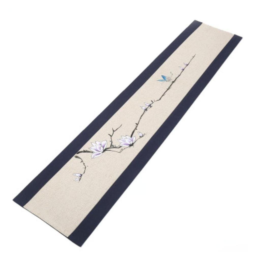 1007x1024 Yaonai Table Runners Chinese Classical Style Hand Drawing Cotton