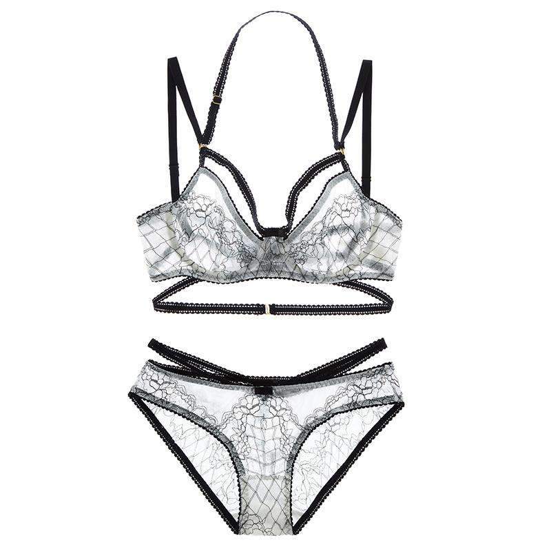 800x800 Transparent Thin Lace Soft Lingerie Set Flamingo