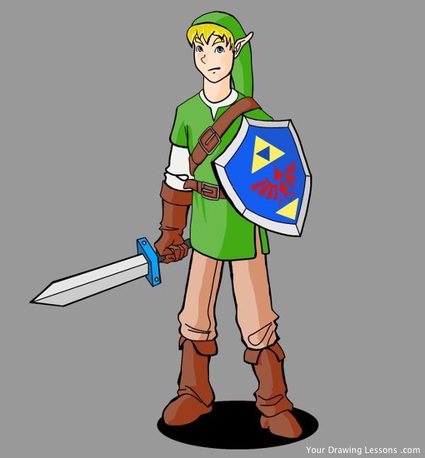 600x646 drawing of link drawing of link from the legend of zelda