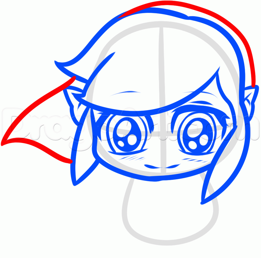 883x875 How To Draw Chibi Link From Legend Of Zelda, Step