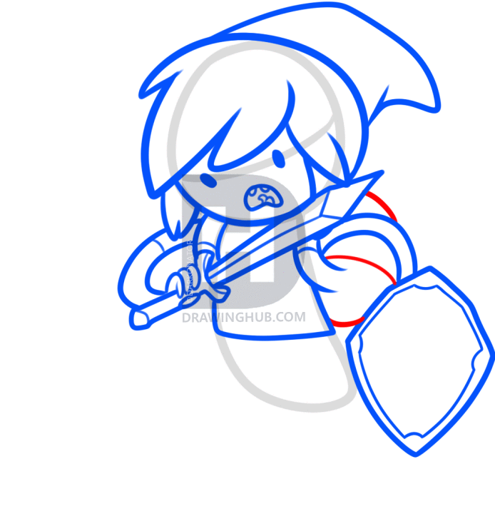 694x720 How To Draw Link Finn From Adventure Time, Step