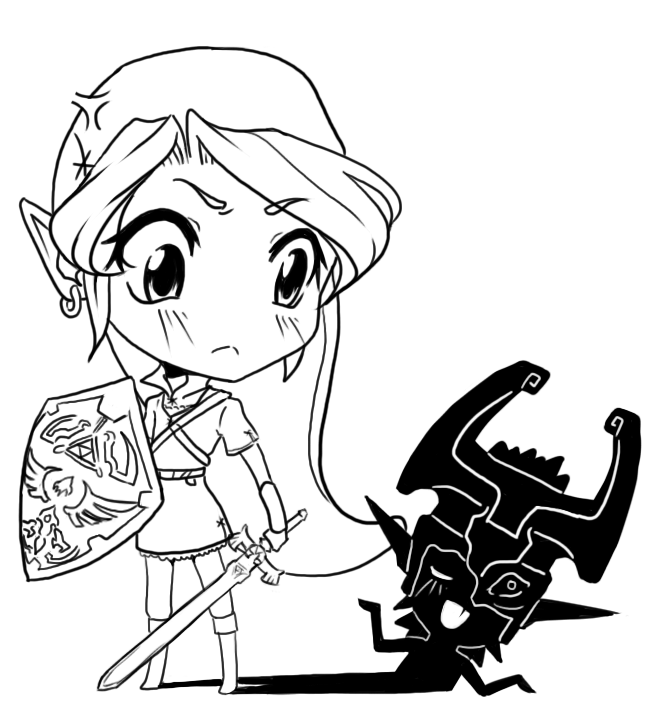 667x722 Collection Of Free Link Drawing Chibi Download On Ui Ex