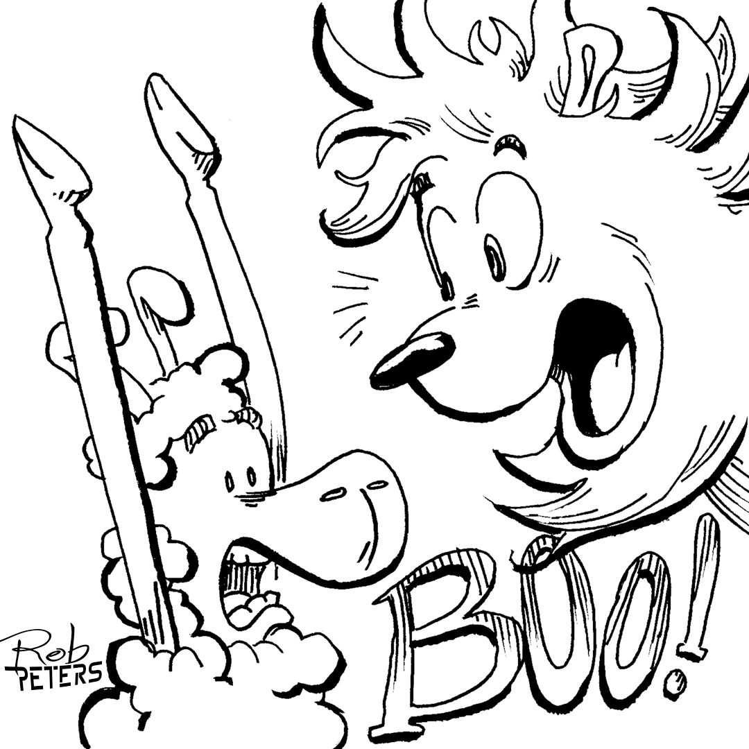 1080x1080 Daily Drawing Lion Lamb