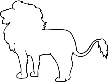 462x350 Lion Drawing Outline