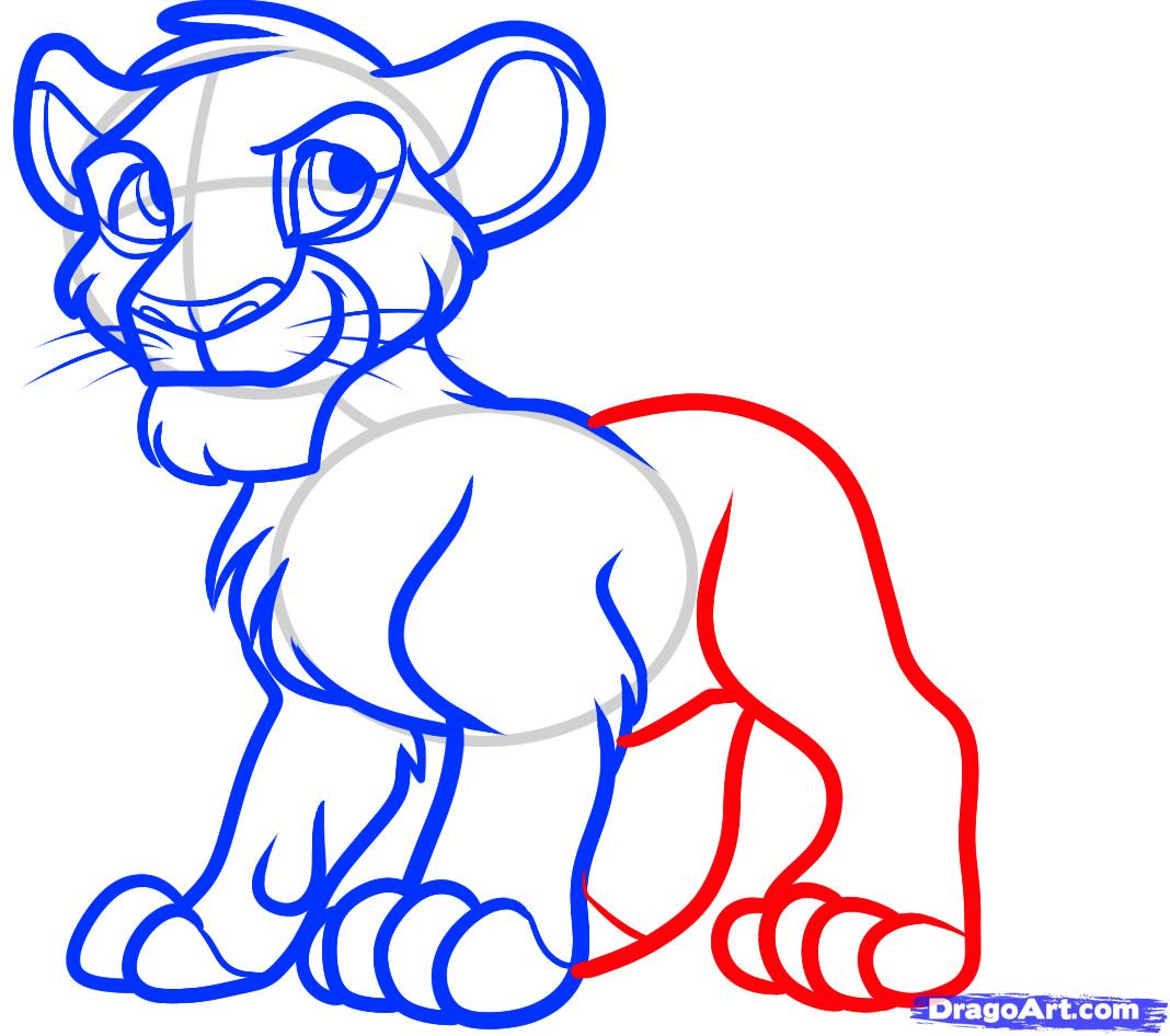 1068x946 How To Draw Simba From The Lion King, Step