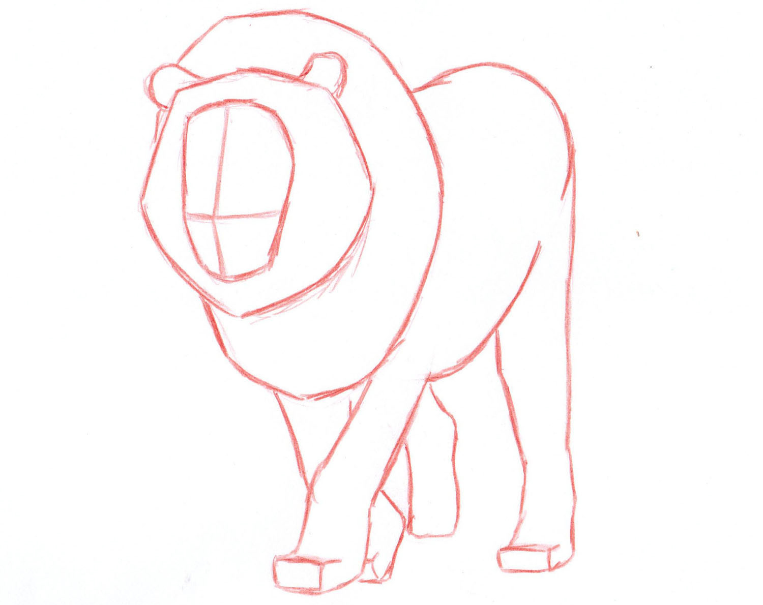 1500x1190 How To Draw A Lion Step
