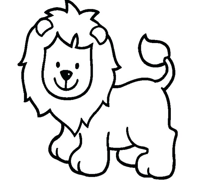 650x595 Lion Coloring Sheet