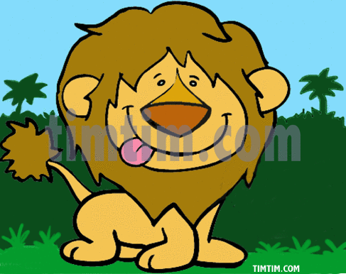 487x386 Free Drawing Of A Happy Lion From The Category Wild Animals