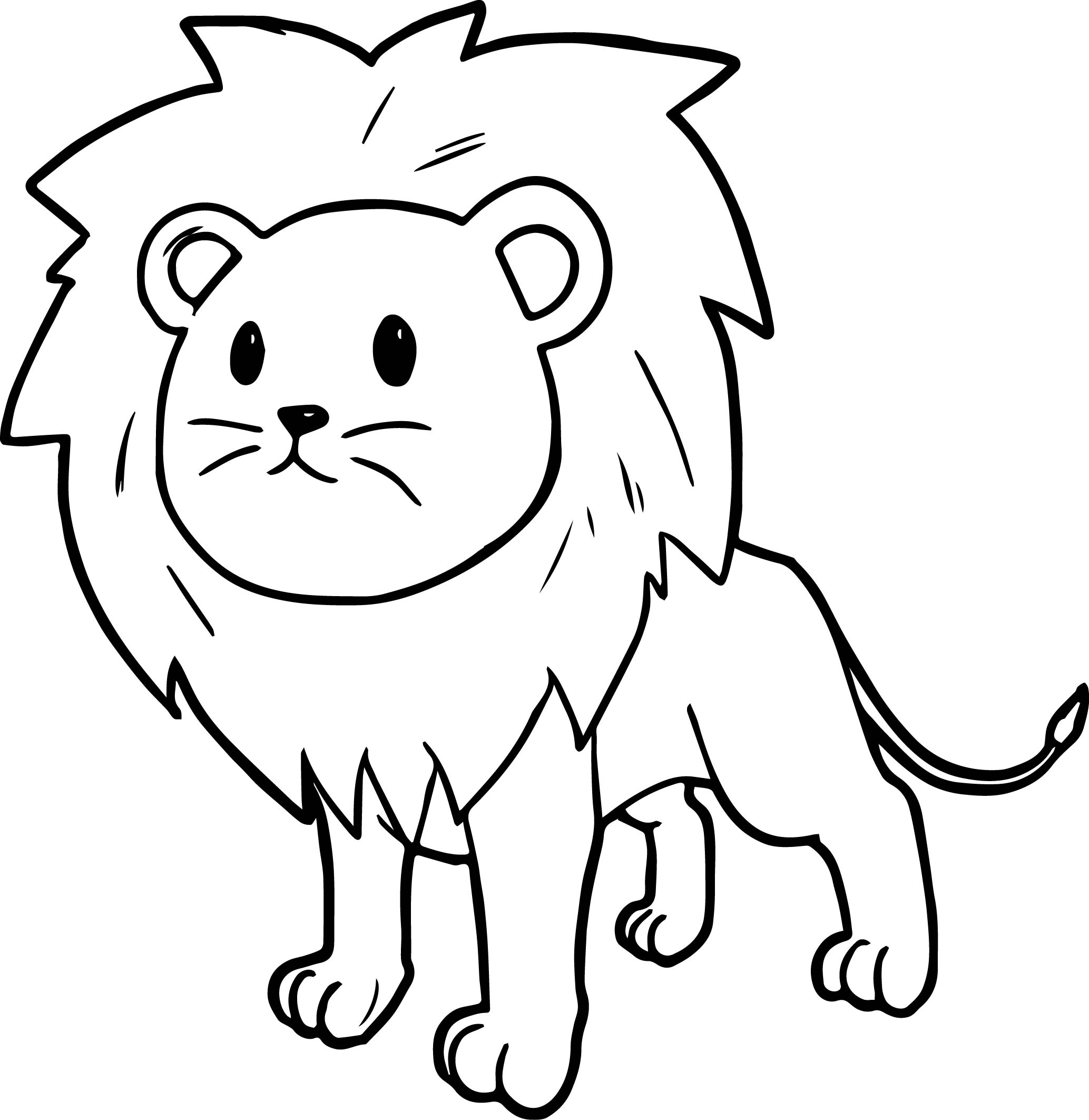 2067x2125 Lion Colouring Page