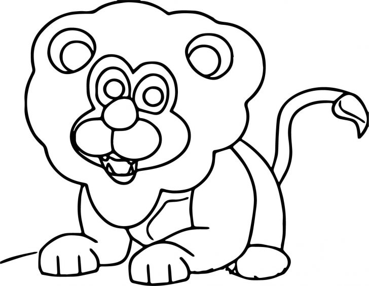 728x564 Lion Drawing With Colour Cute Of A And Lioness Little King Acrylic