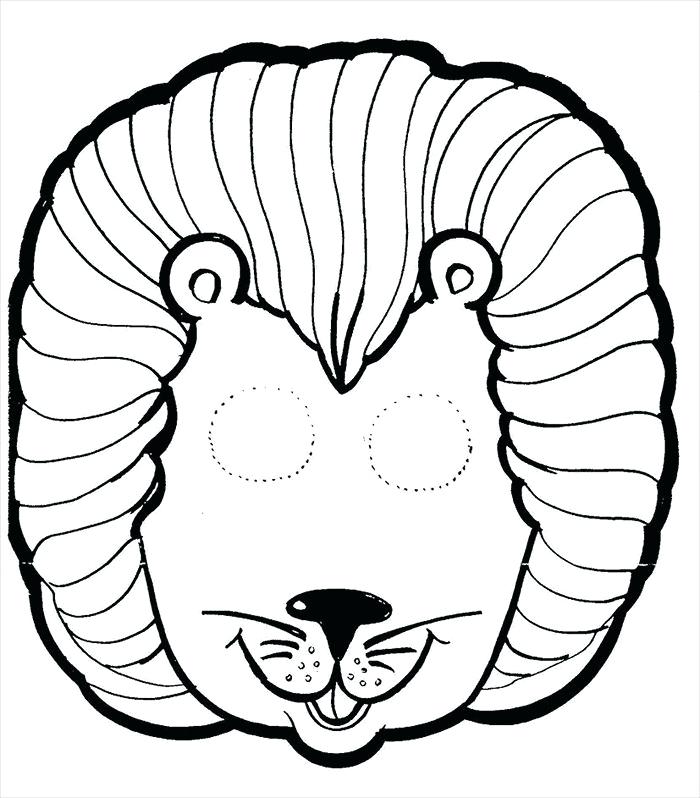 700x798 Animal Mask Template Lion Templates To Colour