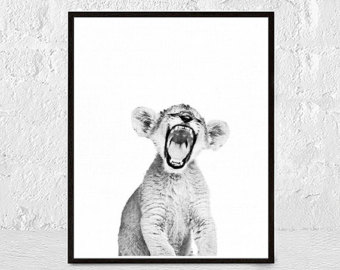 340x270 Lion Cub Print Etsy
