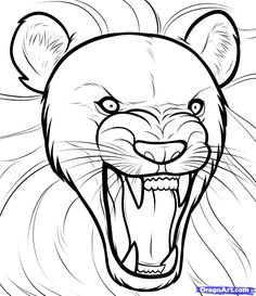 Lion Cub Drawing Easy