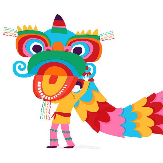 570x570 Happy New Year Lion Dance Hand Signed, Pigment Print