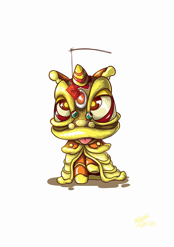 600x849 Little Cute Lion Dance On Behance Places To Visit