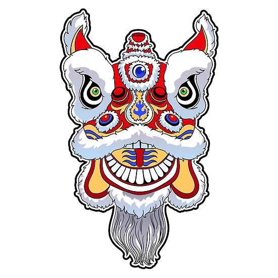 550x550 Chinese Lion Head Dance Posters