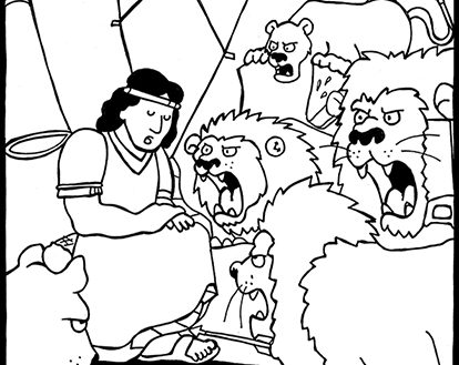 414x329 daniel and the lions den coloring pages property saved