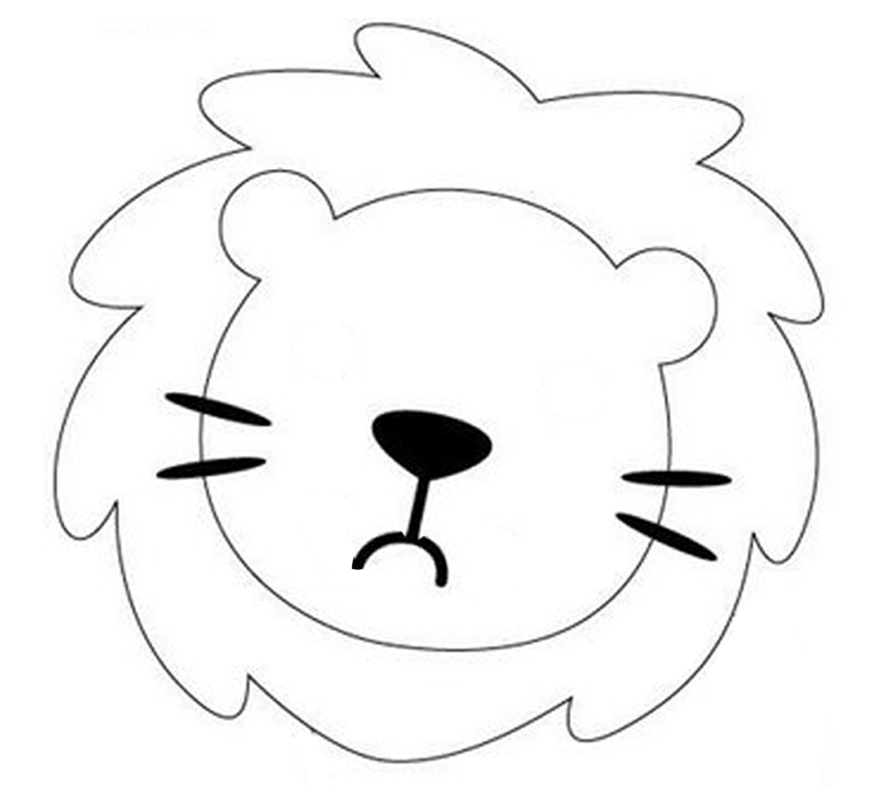872x801 Free Coloring Pages Of Lion Face Template School Face Template