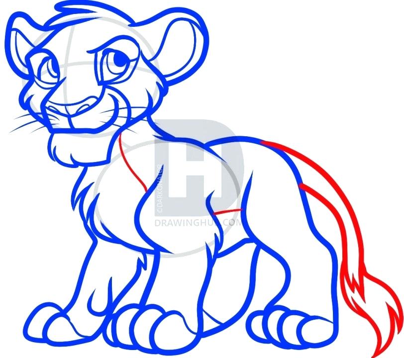 812x720 How To Draw Lion King Simba Drawing